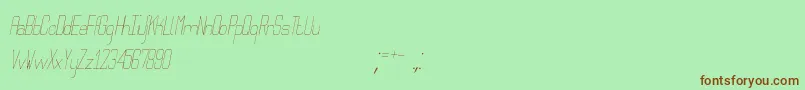 Puente Estrecho St Font – Brown Fonts on Green Background
