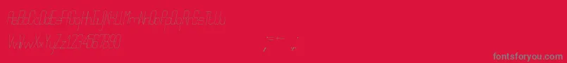 Puente Estrecho St Font – Gray Fonts on Red Background