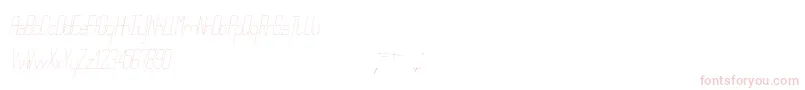 Puente Estrecho St-Schriftart – Rosa Schriften auf weißem Hintergrund