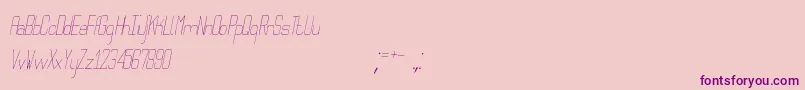 Puente Estrecho St Font – Purple Fonts on Pink Background