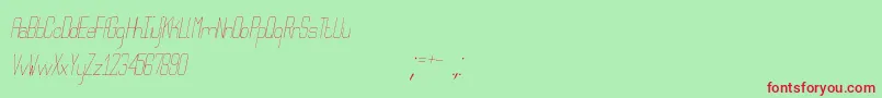 Puente Estrecho St Font – Red Fonts on Green Background