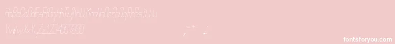 Puente Estrecho St Font – White Fonts on Pink Background