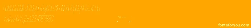 Puente Estrecho St Font – Yellow Fonts on Orange Background