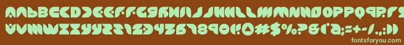 puffangel-fontti – vihreät fontit ruskealla taustalla