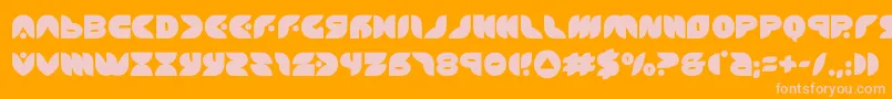 puffangel Font – Pink Fonts on Orange Background