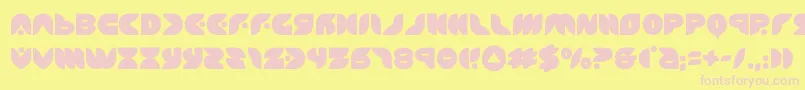 フォントpuffangel – ピンクのフォント、黄色の背景