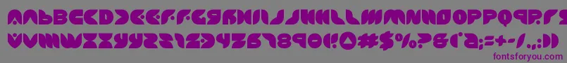 puffangel-fontti – violetit fontit harmaalla taustalla