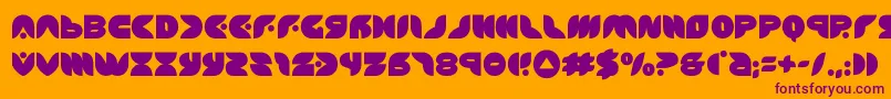 Czcionka puffangel – fioletowe czcionki na pomarańczowym tle