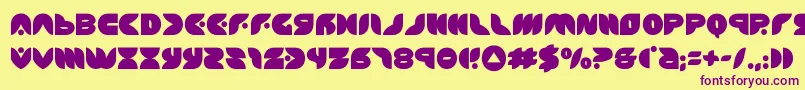 puffangel Font – Purple Fonts on Yellow Background