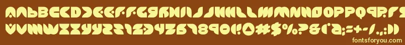 puffangel-fontti – keltaiset fontit ruskealla taustalla