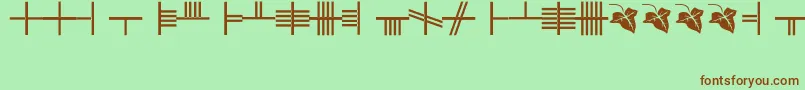 BethLuisNion Font – Brown Fonts on Green Background