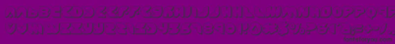 Police puffangel3d – polices noires sur fond violet