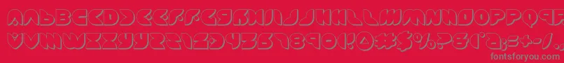 Fonte puffangel3d – fontes cinzas em um fundo vermelho