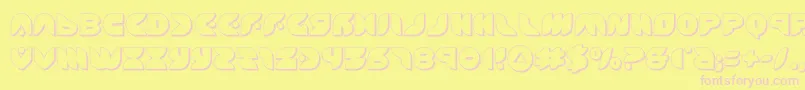 puffangel3d Font – Pink Fonts on Yellow Background