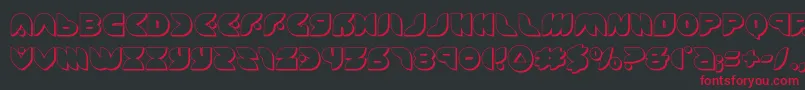 puffangel3d Font – Red Fonts on Black Background