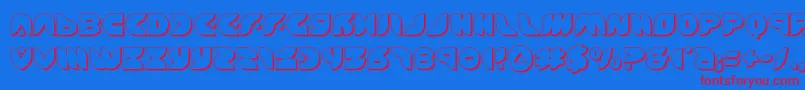 puffangel3d Font – Red Fonts on Blue Background