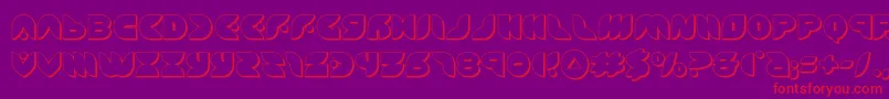 puffangel3d Font – Red Fonts on Purple Background