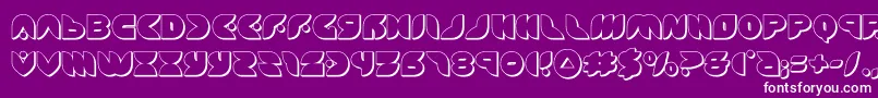 Police puffangel3d – polices blanches sur fond violet