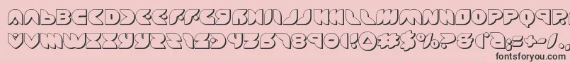 puffangel3d Font – Black Fonts on Pink Background