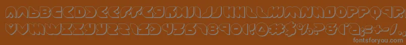 Czcionka puffangel3d – szare czcionki na brązowym tle