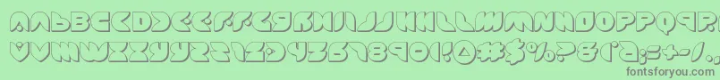 puffangel3d Font – Gray Fonts on Green Background