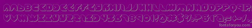 puffangel3d Font – Gray Fonts on Purple Background