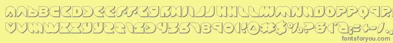 puffangel3d Font – Gray Fonts on Yellow Background