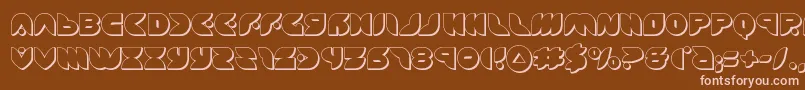 puffangel3d-Schriftart – Rosa Schriften auf braunem Hintergrund