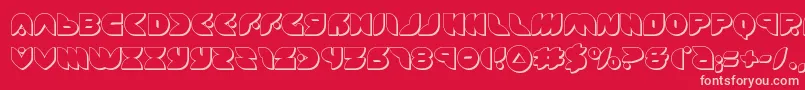 Fonte puffangel3d – fontes rosa em um fundo vermelho