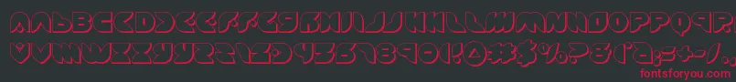 puffangel3d Font – Red Fonts on Black Background