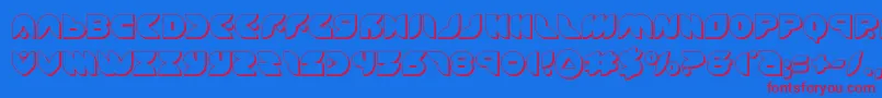 puffangel3d Font – Red Fonts on Blue Background