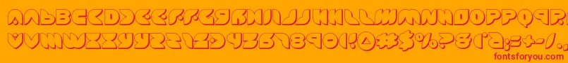 puffangel3d Font – Red Fonts on Orange Background