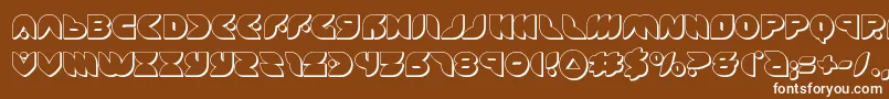 フォントpuffangel3d – 茶色の背景に白い文字