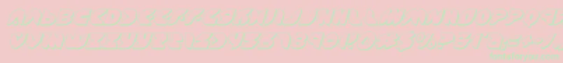 puffangel3dital-Schriftart – Grüne Schriften auf rosa Hintergrund