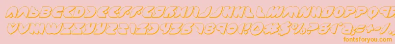 puffangel3dital Font – Orange Fonts on Pink Background