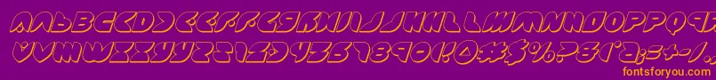 puffangel3dital Font – Orange Fonts on Purple Background