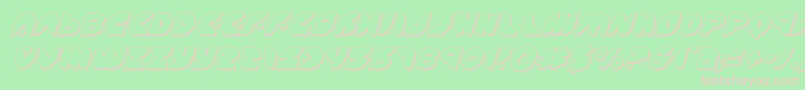 puffangel3dital Font – Pink Fonts on Green Background