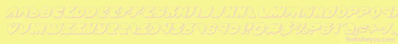 puffangel3dital Font – Pink Fonts on Yellow Background