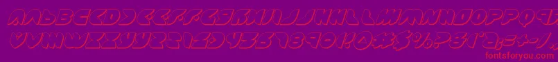 puffangel3dital-Schriftart – Rote Schriften auf violettem Hintergrund