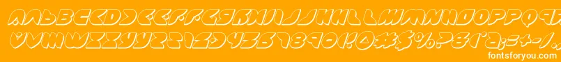 puffangel3dital-Schriftart – Weiße Schriften auf orangefarbenem Hintergrund