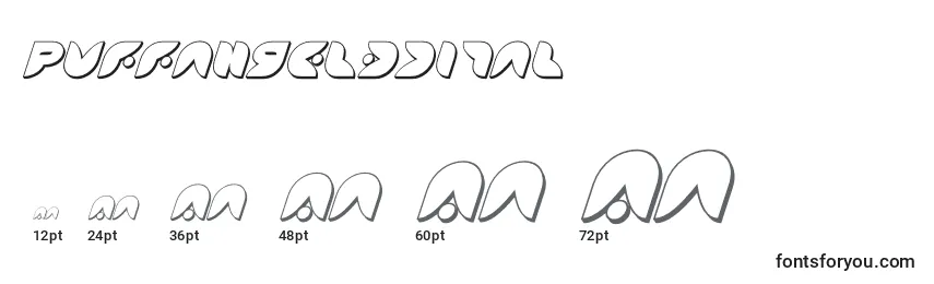 Tamaños de fuente Puffangel3dital (137443)