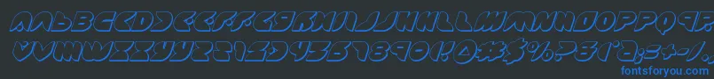 puffangel3dital Font – Blue Fonts on Black Background