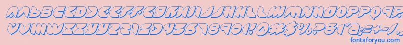 puffangel3dital-Schriftart – Blaue Schriften auf rosa Hintergrund