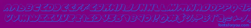 puffangel3dital Font – Blue Fonts on Purple Background