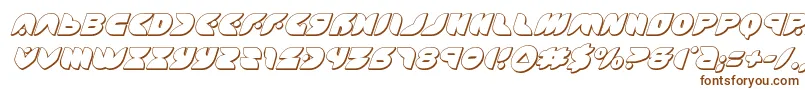 Czcionka puffangel3dital – brązowe czcionki na białym tle