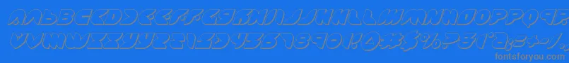 puffangel3dital-Schriftart – Graue Schriften auf blauem Hintergrund