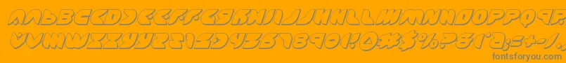 puffangel3dital Font – Gray Fonts on Orange Background