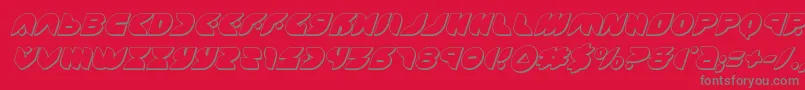 puffangel3dital Font – Gray Fonts on Red Background