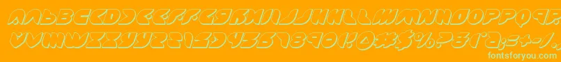 puffangel3dital-Schriftart – Grüne Schriften auf orangefarbenem Hintergrund