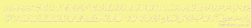 puffangel3dital Font – Pink Fonts on Yellow Background